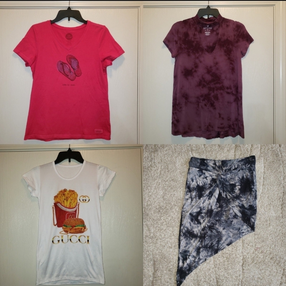 Size Small Womans Shirts & Tie dye Skirt